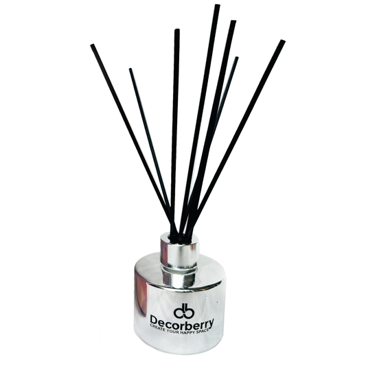 Lavender Reed Diffuser | 100ml Long-Lasting Aromatherapy with 8 Sticks | Decorative Silver Bottle for Home & Bedroom Fragrance